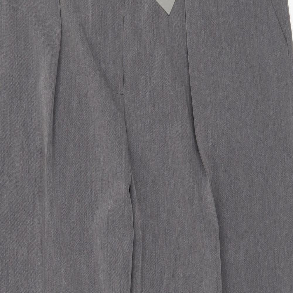 Oasis Womens Grey  Polyester Dress Pants Trousers Size 16 L28 in Regular Zip