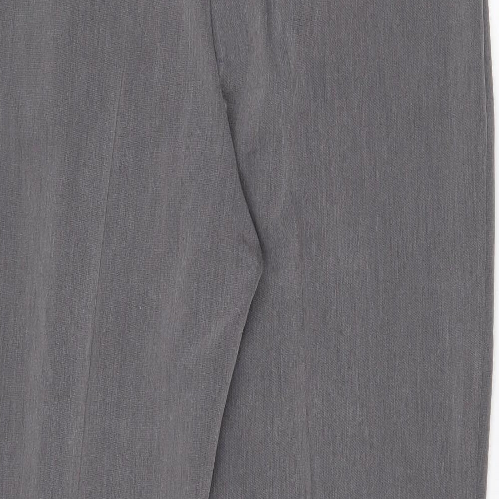 Oasis Womens Grey  Polyester Dress Pants Trousers Size 16 L28 in Regular Zip