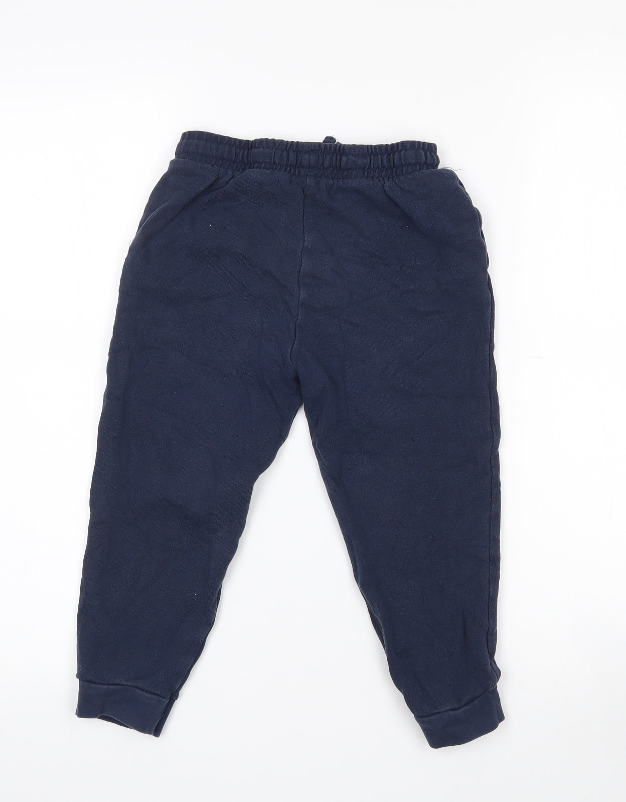River Island Boys Blue  Cotton Jogger Trousers Size 4-5 Years  Regular  - Navy