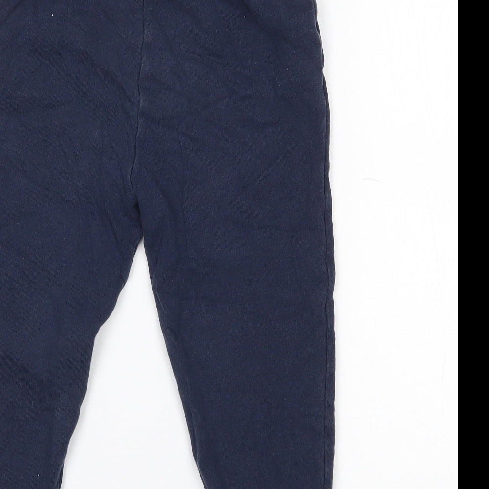 River Island Boys Blue  Cotton Jogger Trousers Size 4-5 Years  Regular  - Navy