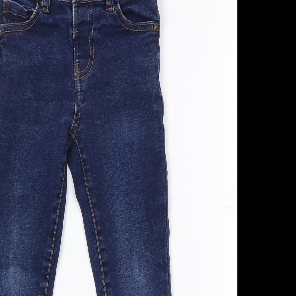 Primark Girls Blue  Cotton Skinny Jeans Size 4-5 Years  Slim