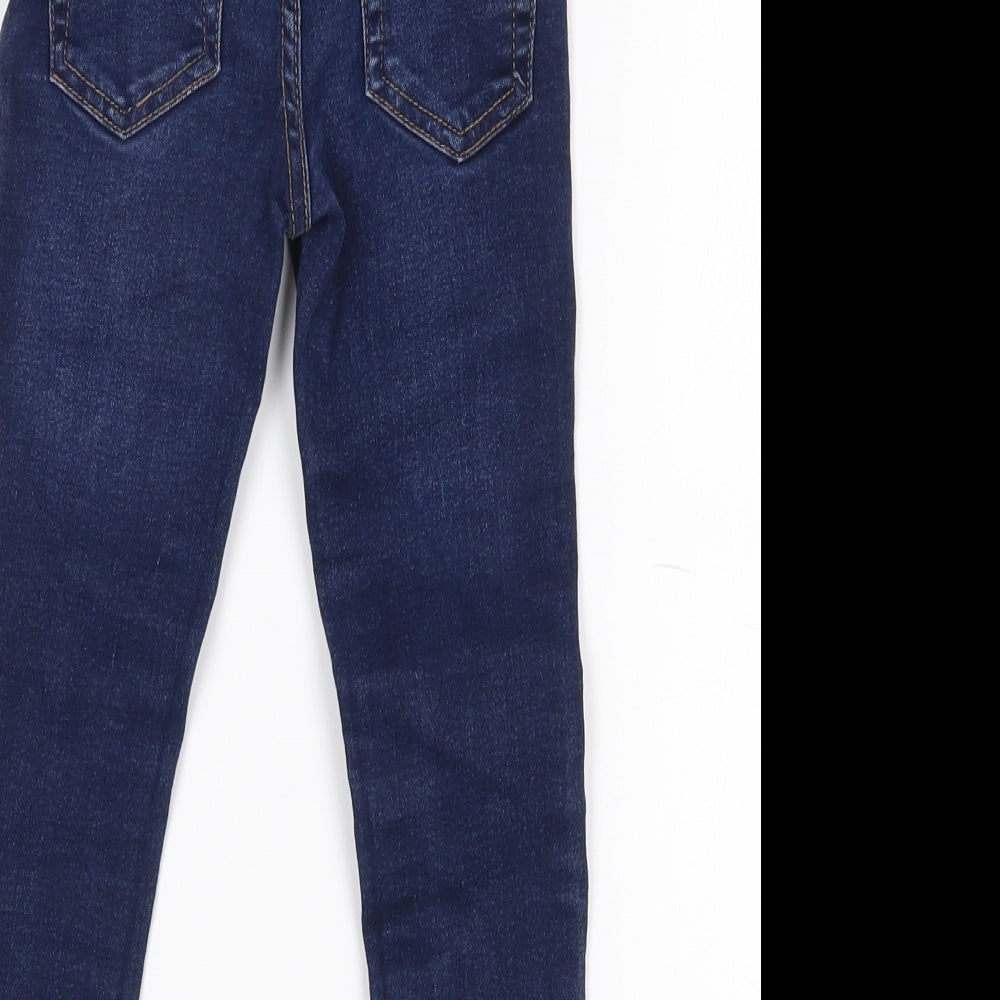 Primark Girls Blue  Cotton Skinny Jeans Size 4-5 Years  Slim