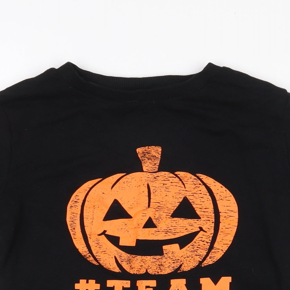 George Boys Black  Cotton Pullover Sweatshirt Size 4-5 Years   - Halloween