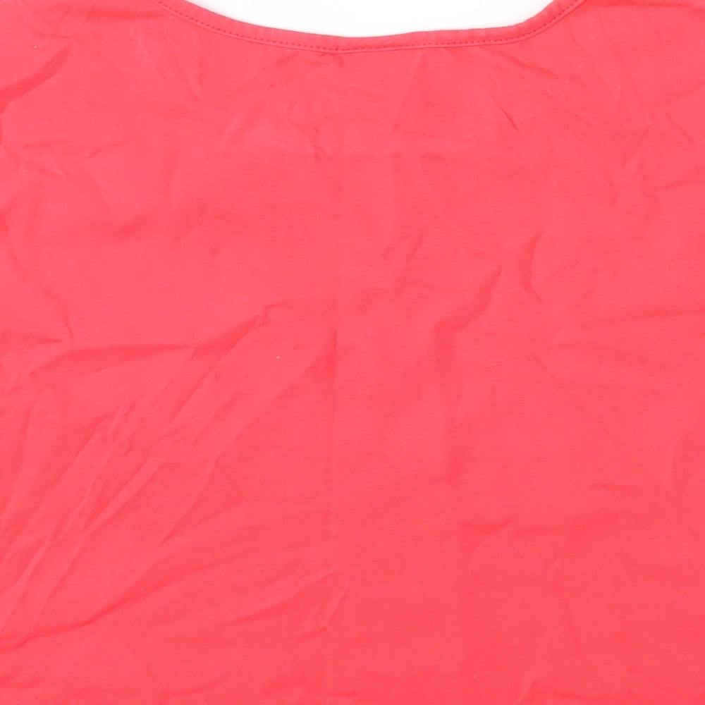 Disney Girls Pink  Cotton Basic T-Shirt Size 8-9 Years Round Neck  - Disney