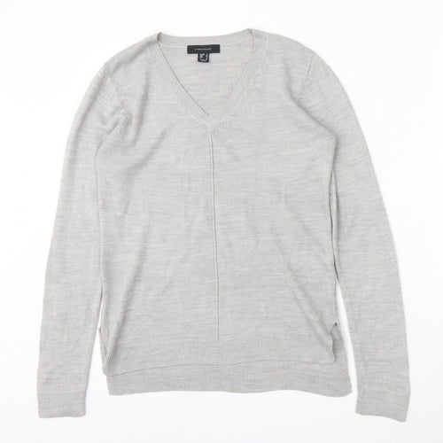 Atmosphere Womens Grey V-Neck  Acrylic Pullover Jumper Size 8