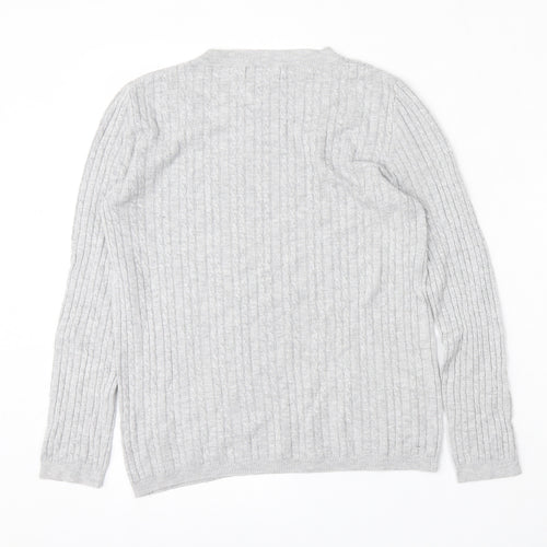 Atmosphere Womens Grey Round Neck  Polyester Pullover Jumper Size 12