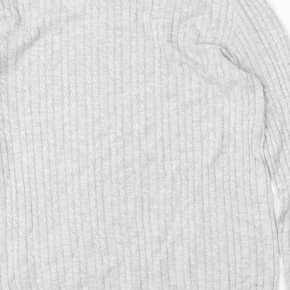Atmosphere Womens Grey Round Neck  Polyester Pullover Jumper Size 12