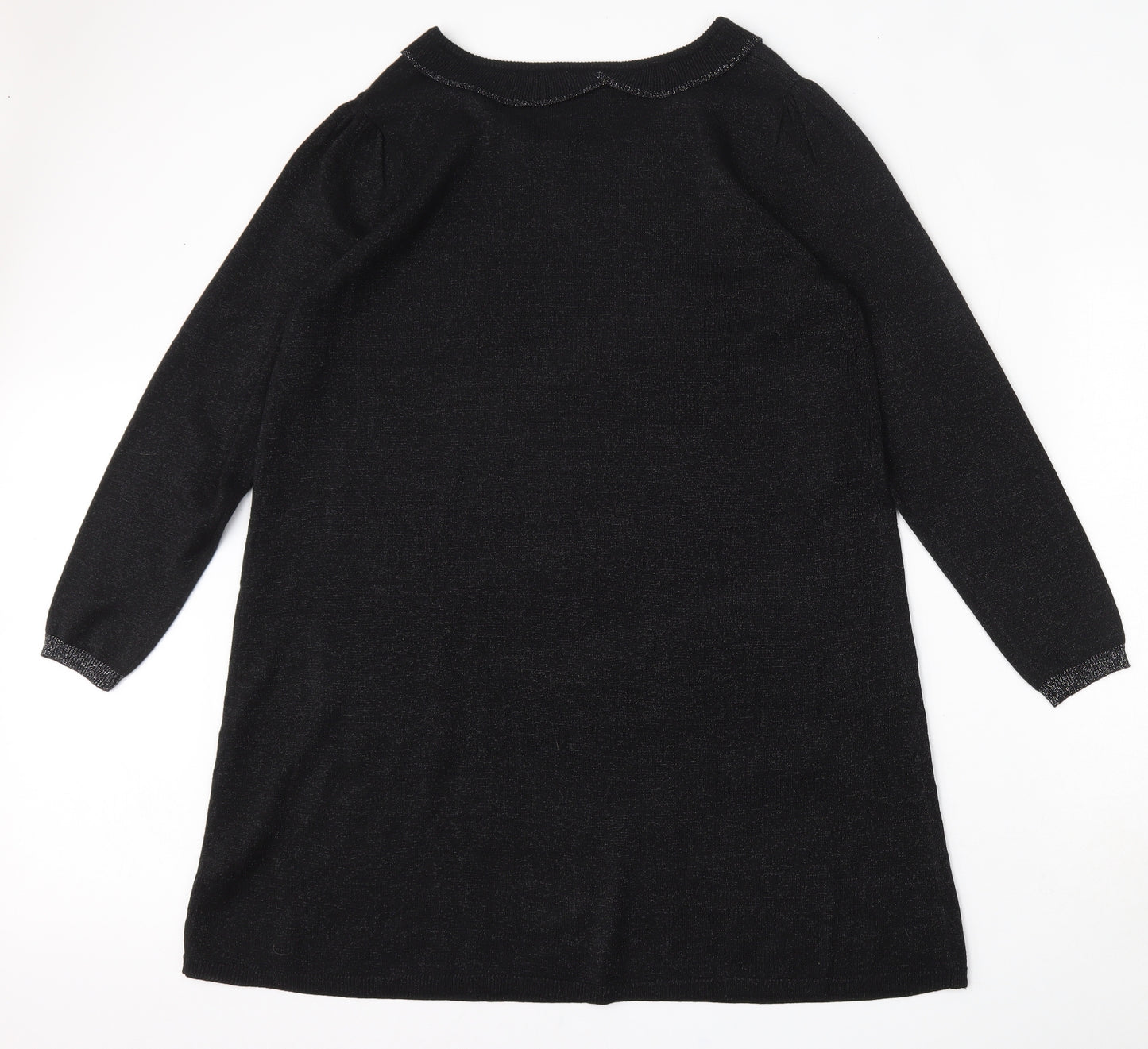 Wallis Womens Black  Acrylic Trapeze & Swing  Size L  Round Neck