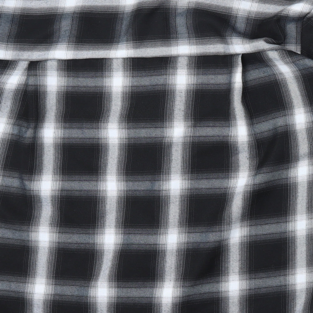 Primark Womens Multicoloured Check Polyester Basic Button-Up Size 12 Collared
