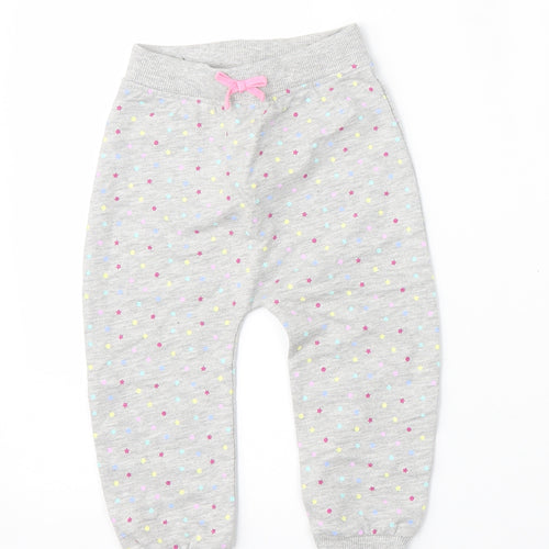 Matalan Boys Grey Geometric Cotton Jogger Trousers Size 12-18 Months