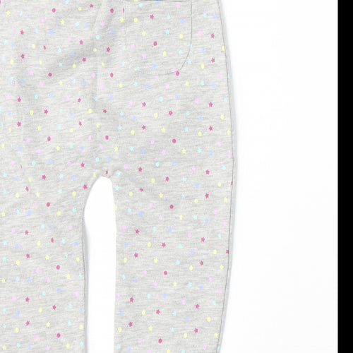 Matalan Boys Grey Geometric Cotton Jogger Trousers Size 12-18 Months