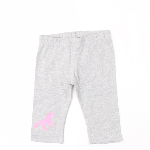 Pep&co Girls Grey  Cotton Jogger Trousers Size 18-24 Months