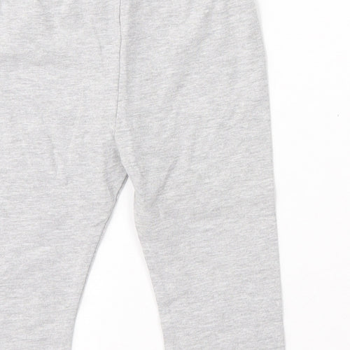 Pep&co Girls Grey  Cotton Jogger Trousers Size 18-24 Months