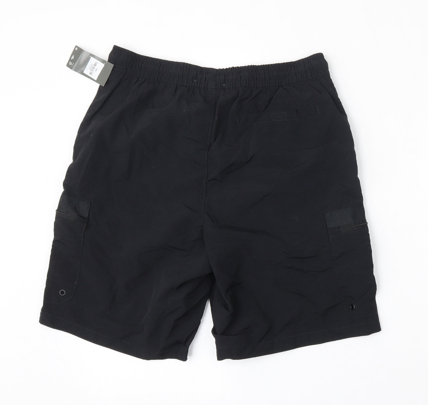Primark Mens Black  Nylon Cargo Shorts Size S L9 in Regular Tie