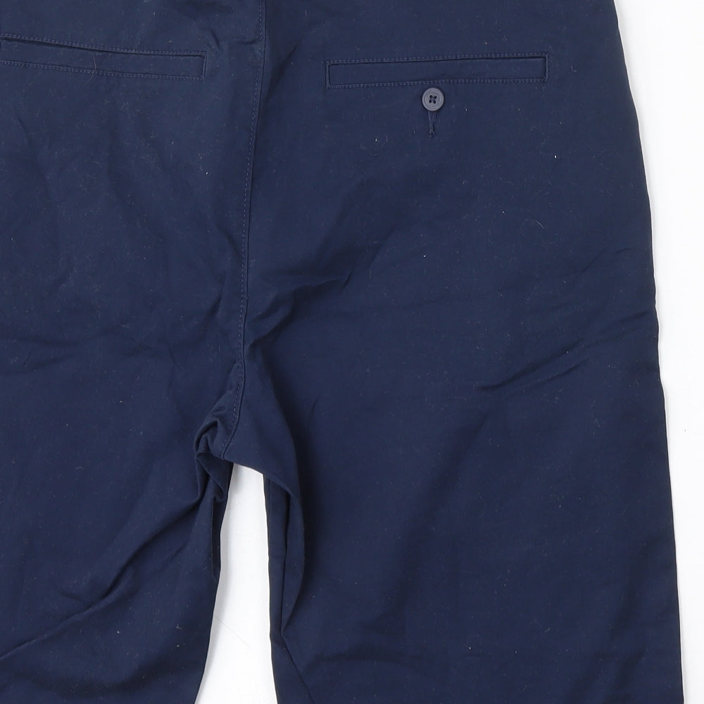 Dunnes Stores Mens Blue  Cotton Bermuda Shorts Size 34 L10 in Regular Button