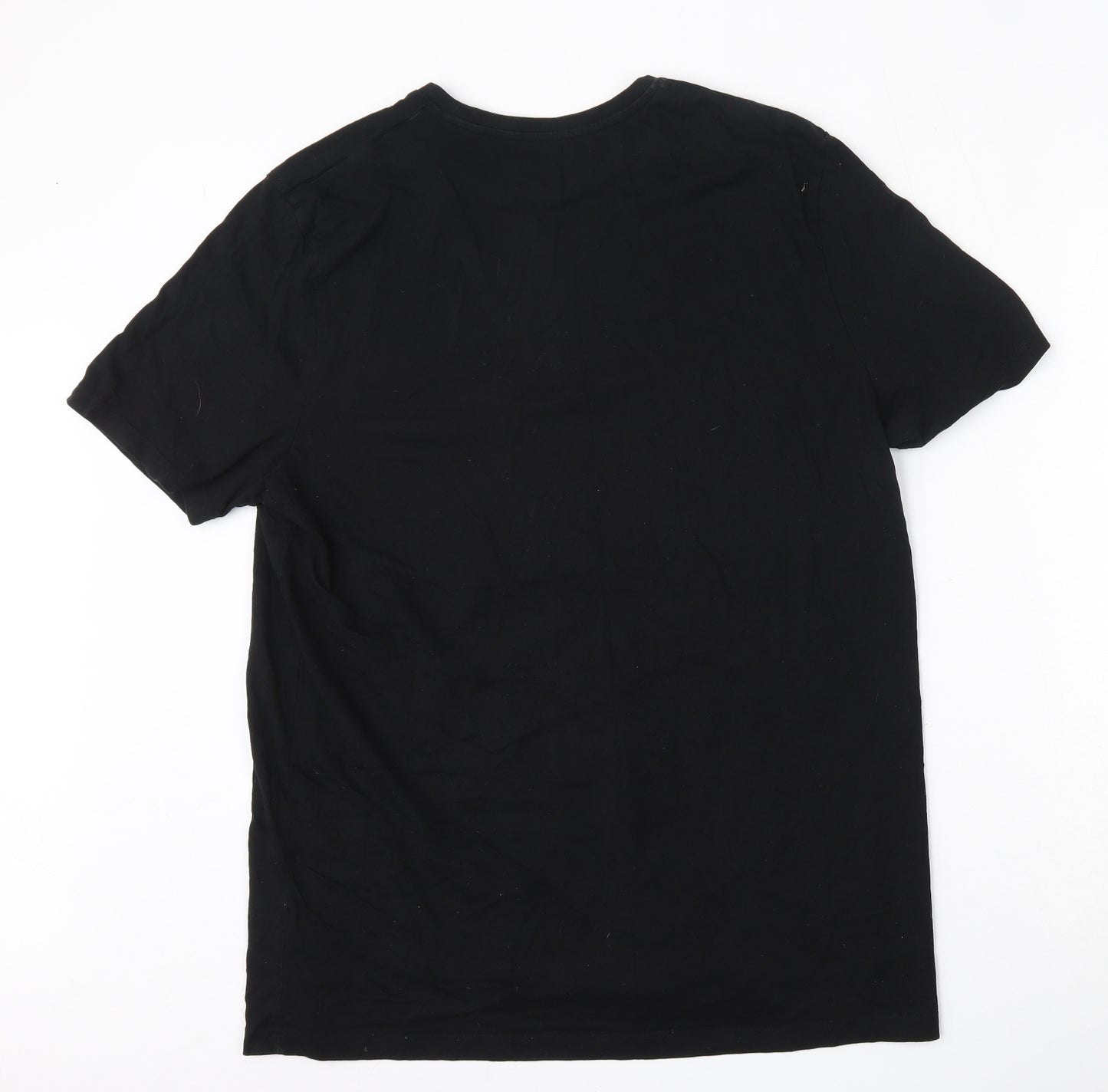 Nintendo Mens Black  Cotton  T-Shirt Size XL Round Neck