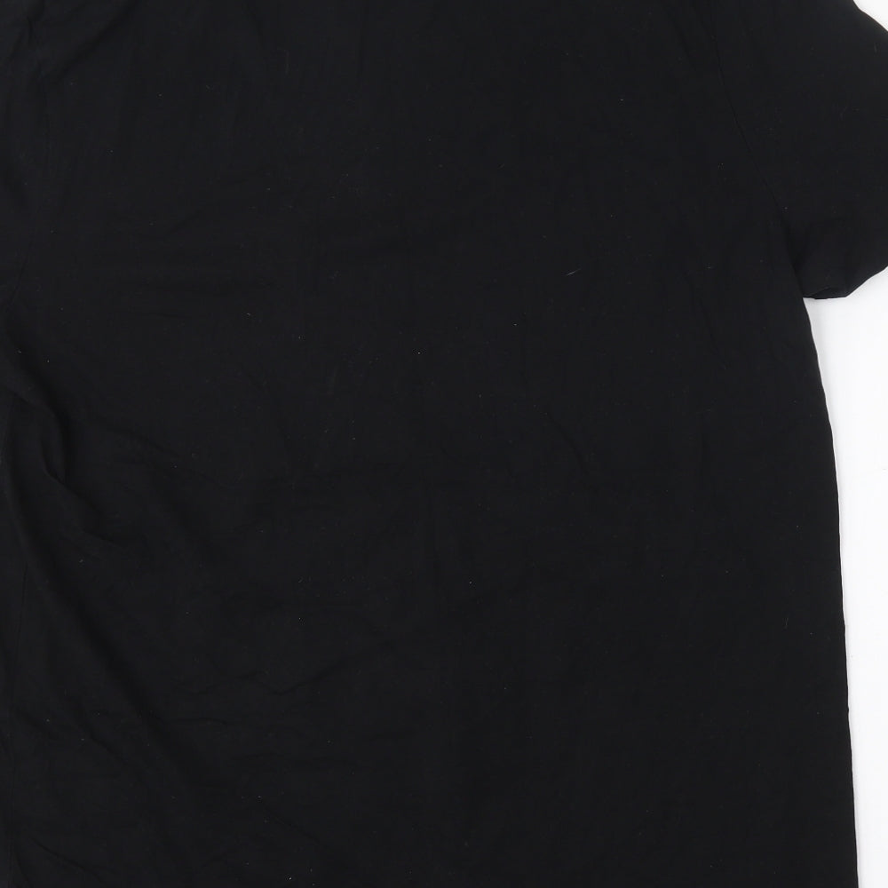Nintendo Mens Black  Cotton  T-Shirt Size XL Round Neck
