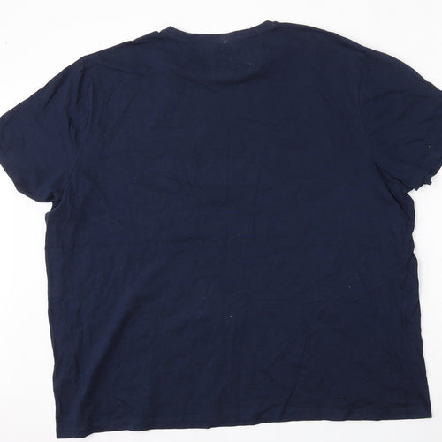 Diffuzed Mens Blue  Cotton  T-Shirt Size 3XL Round Neck  - Space Invaders