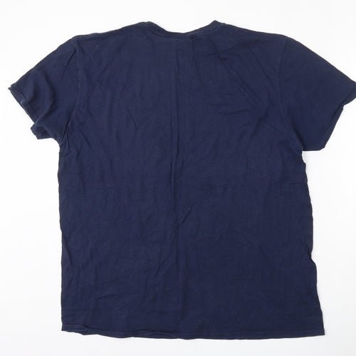 Teepublic Mens Blue  Cotton  T-Shirt Size XL Round Neck  - Painter print