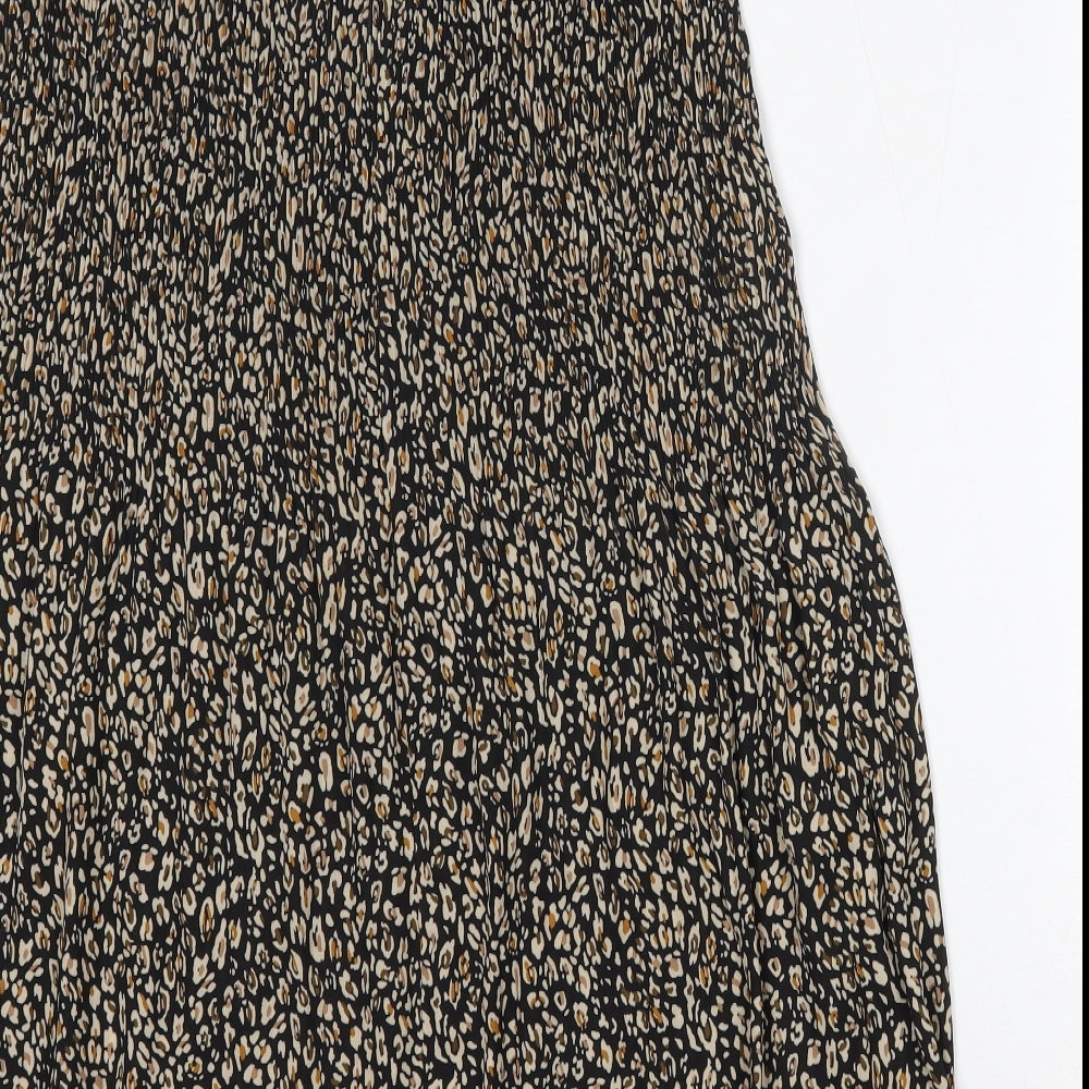 Topshop Womens Multicoloured Animal Print Polyester Skater Skirt Size 8