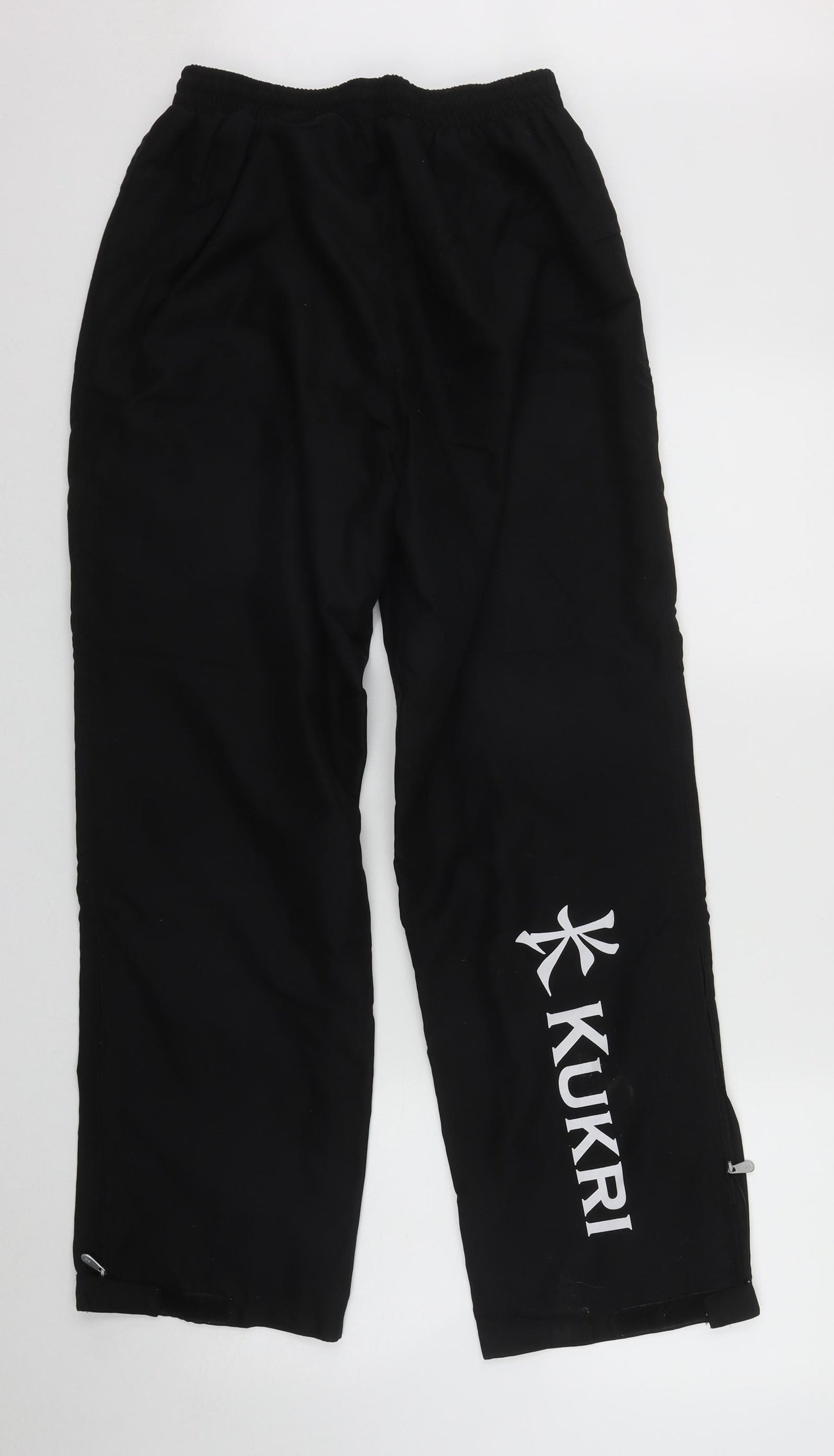 Kukri Mens Black  Polyester Jogger Trousers Size S L29 in Regular Drawstring