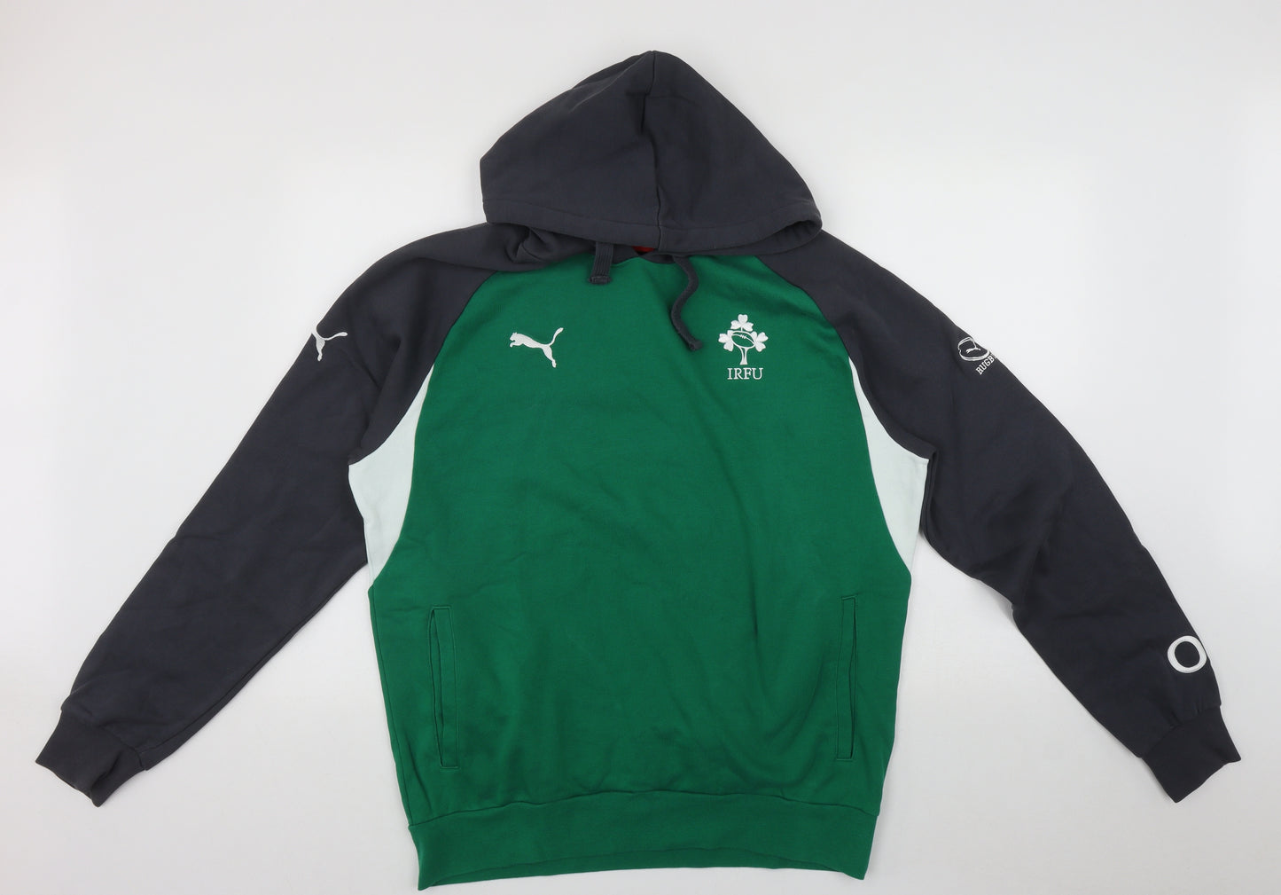 PUMA Mens Multicoloured  Cotton Pullover Hoodie Size L