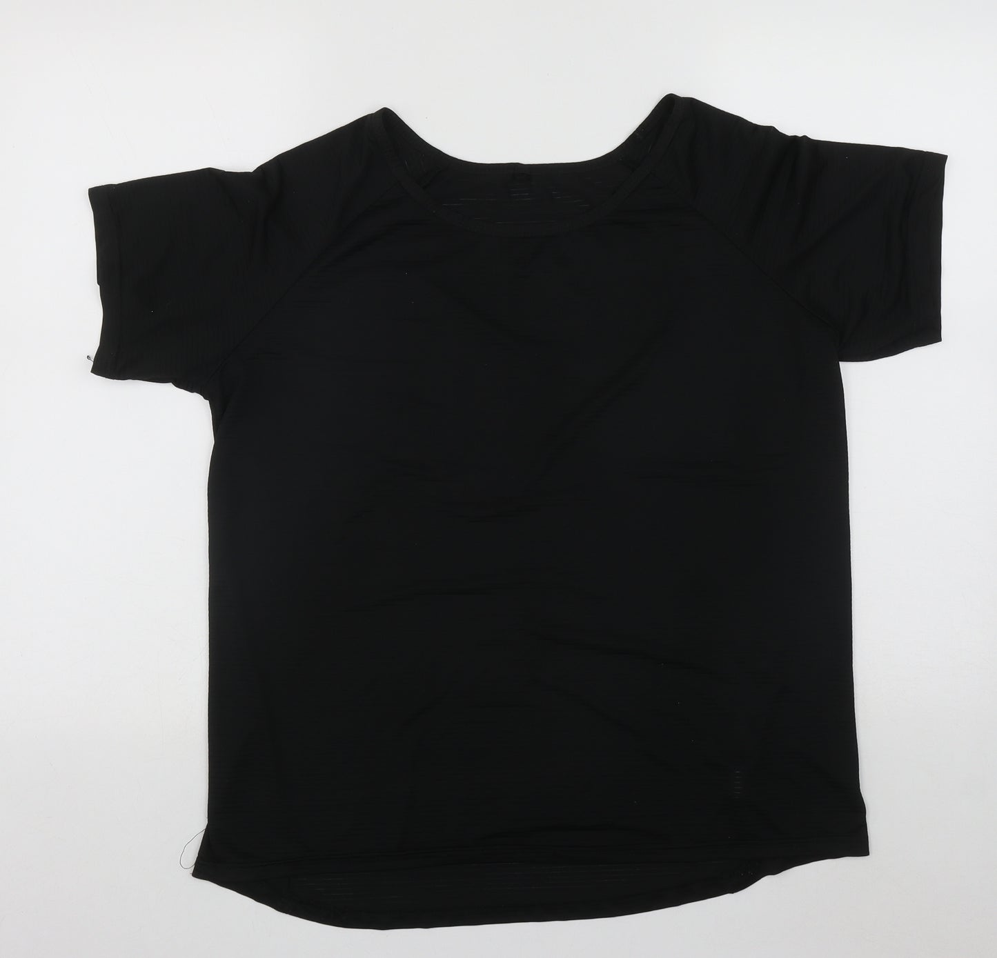 Primark Womens Black  Polyester Pullover T-Shirt Size 18 Round Neck