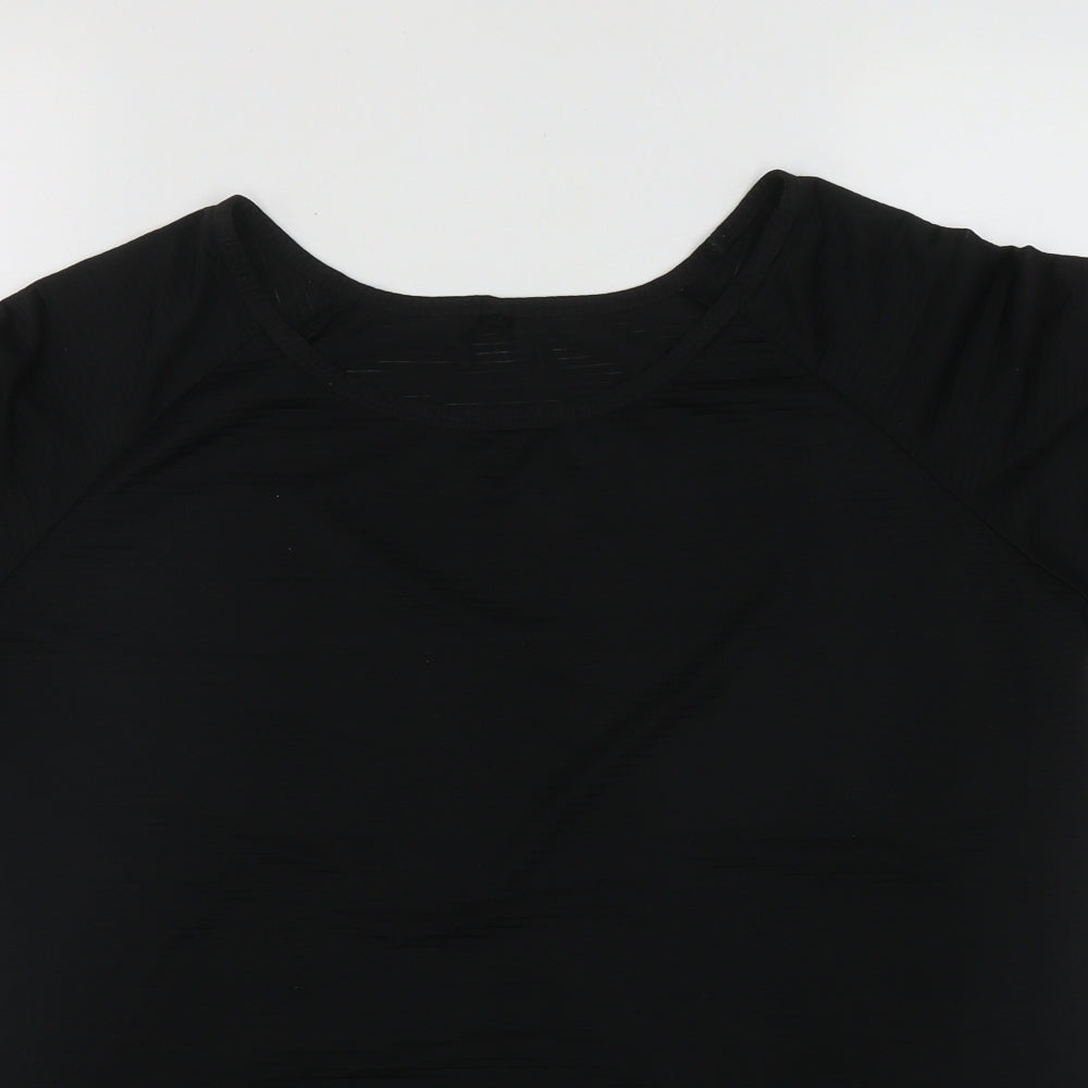 Primark Womens Black  Polyester Pullover T-Shirt Size 18 Round Neck