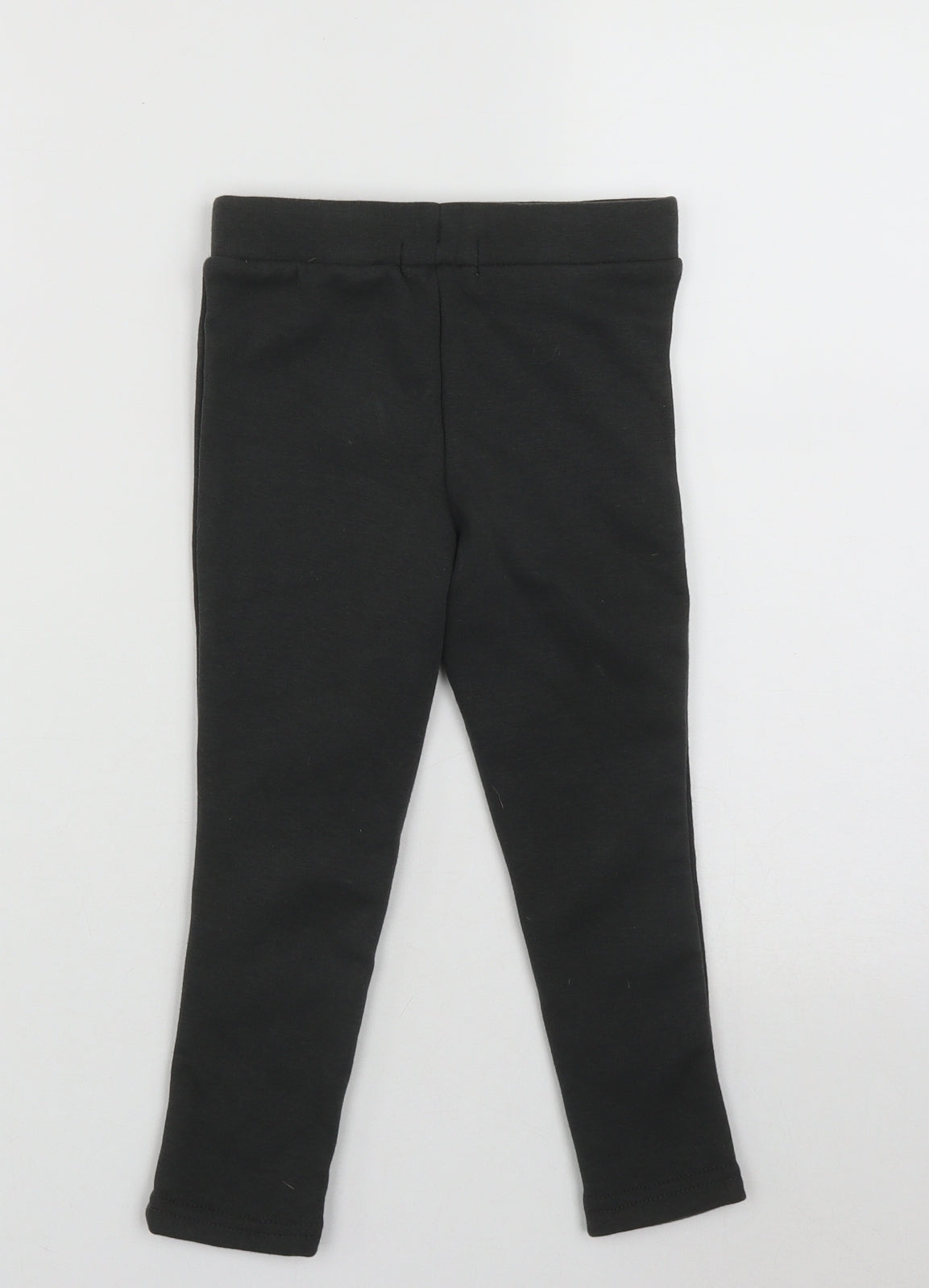 Primark Girls Black  Polyester Jogger Trousers Size 4-5 Years  Regular