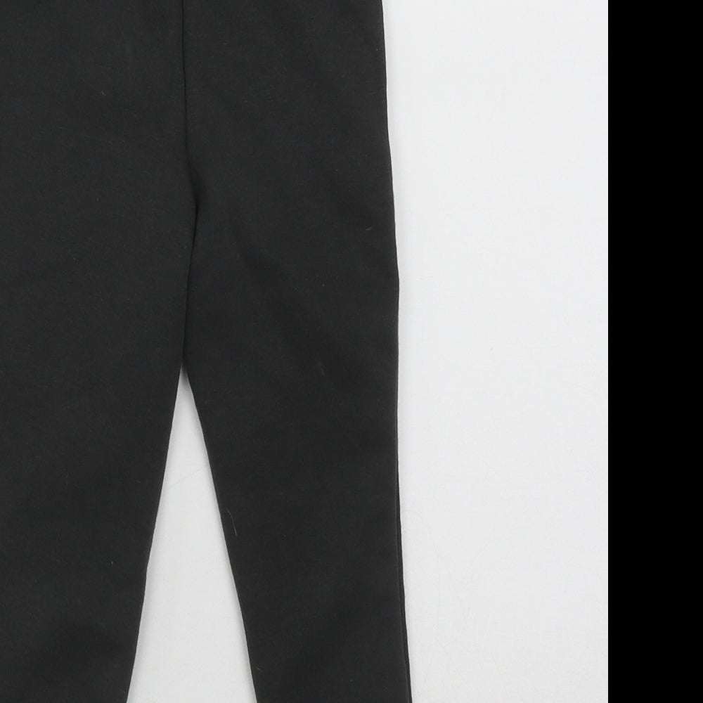 Primark Girls Black  Polyester Jogger Trousers Size 4-5 Years  Regular