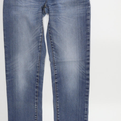 Ed Baxter Mens Blue  Cotton Straight Jeans Size XL L34 in Regular Zip