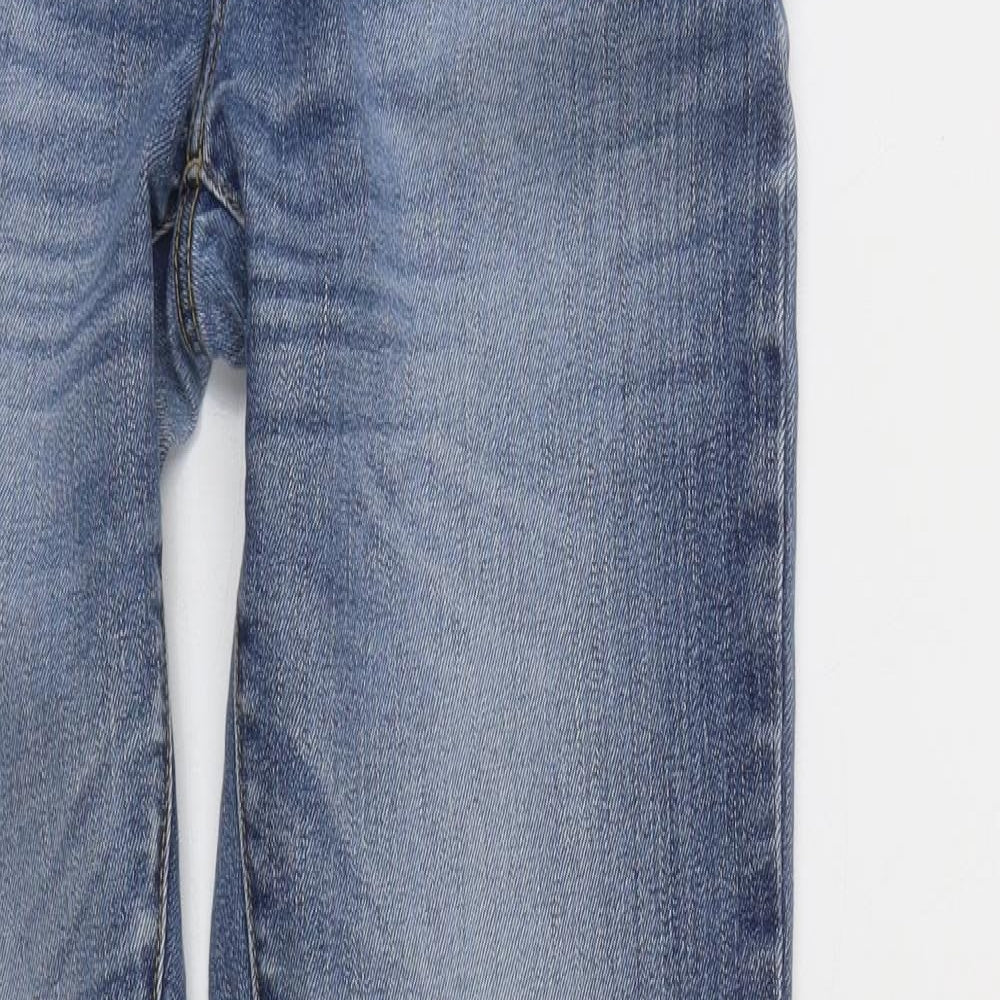Ed Baxter Mens Blue  Cotton Straight Jeans Size XL L34 in Regular Zip