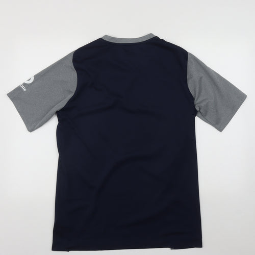 Canterbury Mens Grey Geometric Polyester Basic T-Shirt Size XL V-Neck