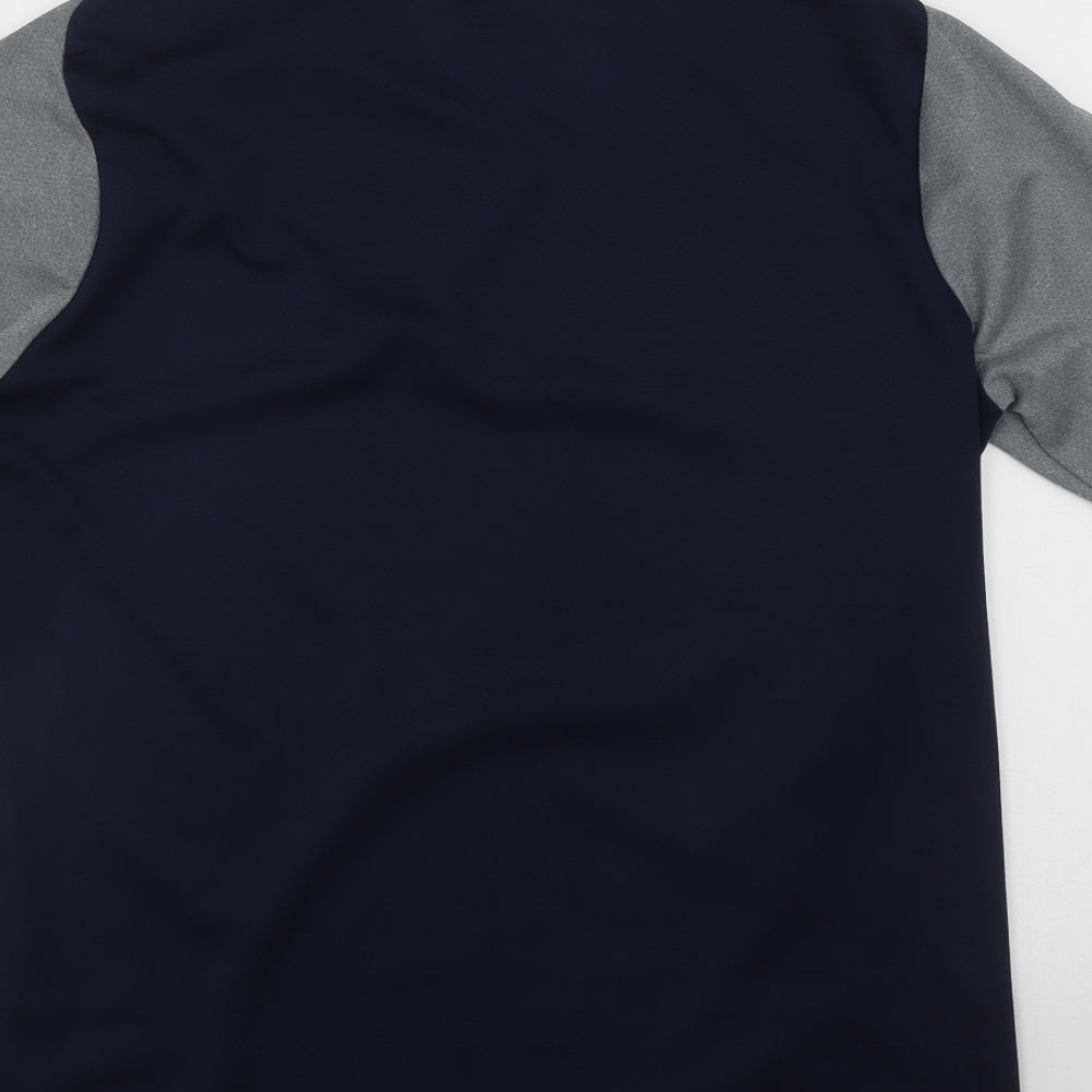 Canterbury Mens Grey Geometric Polyester Basic T-Shirt Size XL V-Neck