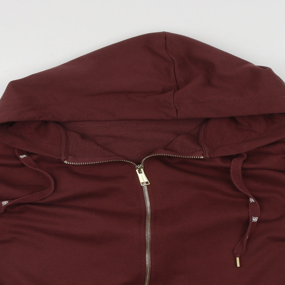 River Island Mens Brown  Polyester Full Zip Hoodie Size M