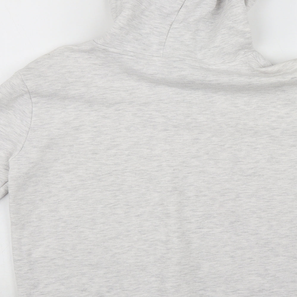 Primark Girls Grey  Cotton Pullover Hoodie Size 12-13 Years  Drawstring