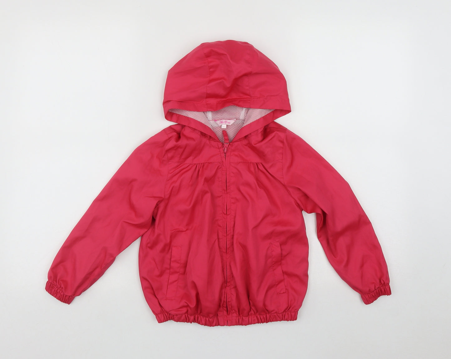 Miss E-vie Girls Pink   Basic Coat Coat Size 5-6 Years  Zip