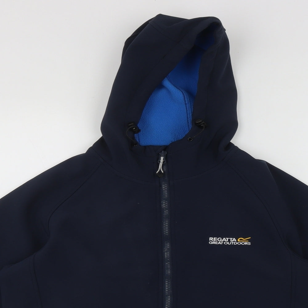 Regatta Mens Blue  Polyester Full Zip Hoodie Size S