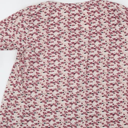 ESMARA Womens Multicoloured Fair Isle Cotton Basic Blouse Size S Scoop Neck