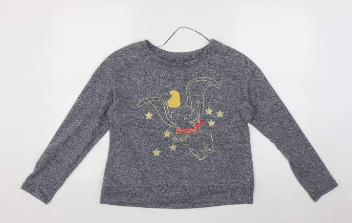 Disney Womens Blue Round Neck Polyester Pullover Jumper Size S - Disney Dumbo