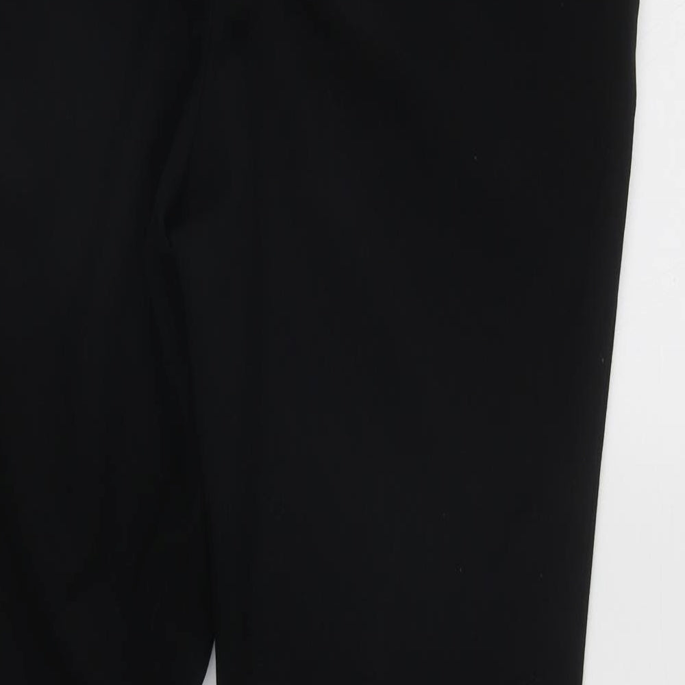 NEXT Womens Black  Polyester Trousers  Size 16 L25 in Regular Zip
