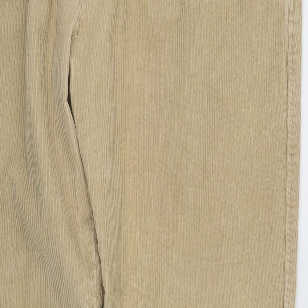 Samuel Windsor Mens Beige  Cotton Trousers  Size 40 in L29 in Regular Zip