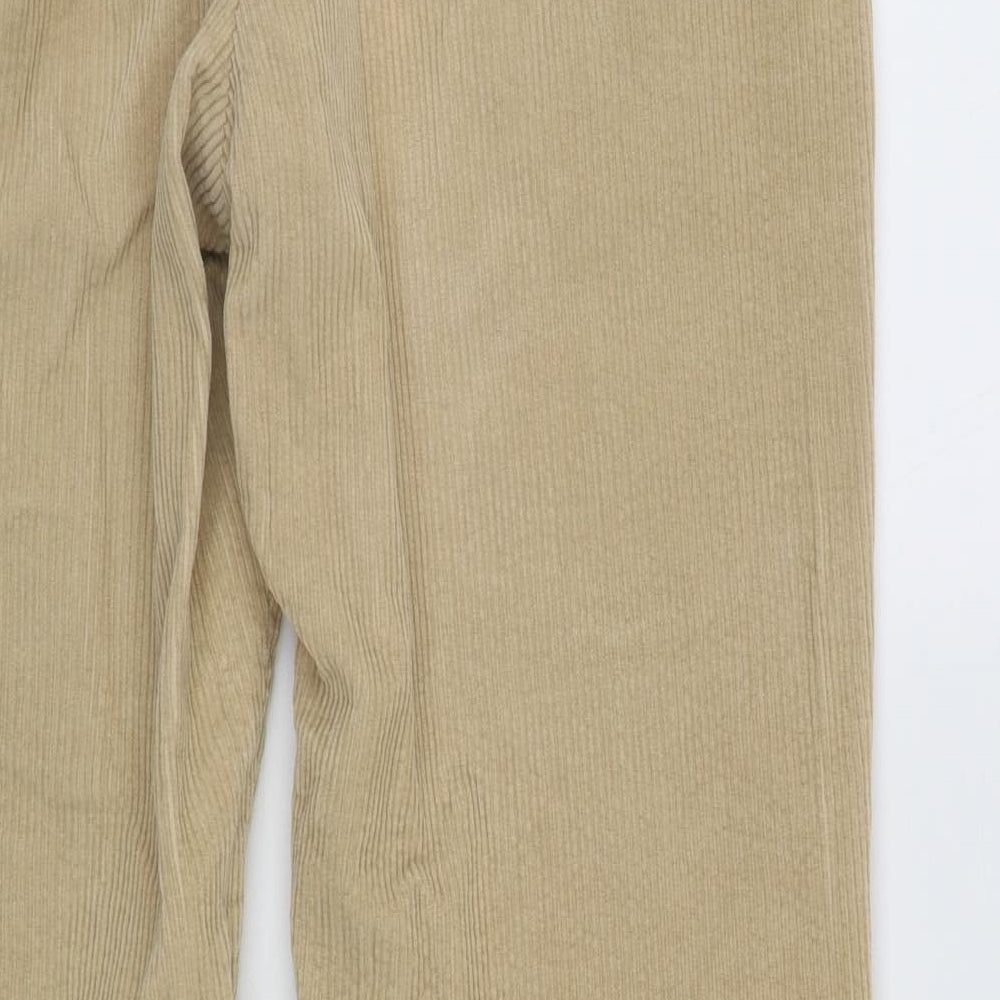 Samuel Windsor Mens Beige  Cotton Trousers  Size 40 in L29 in Regular Zip