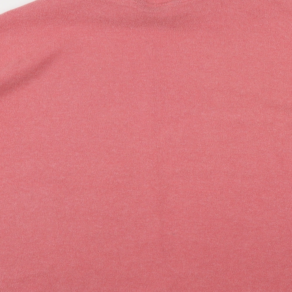 Dunnes Womens Pink High Neck  Polyester Pullover Jumper Size L