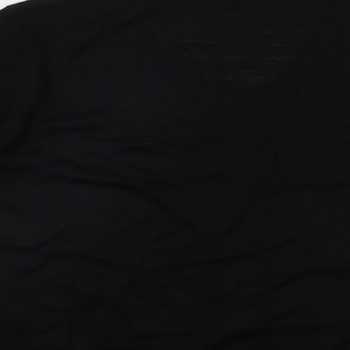 F&F  Mens Black V-Neck  Acrylic Pullover Jumper Size M