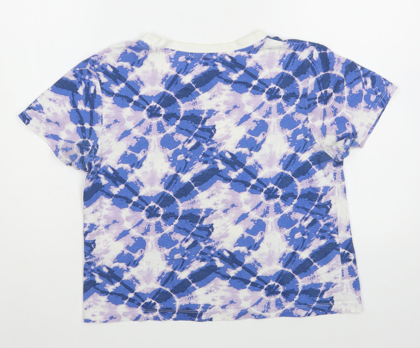 Primark Womens Blue  100% Cotton Basic T-Shirt Size 6 Round Neck