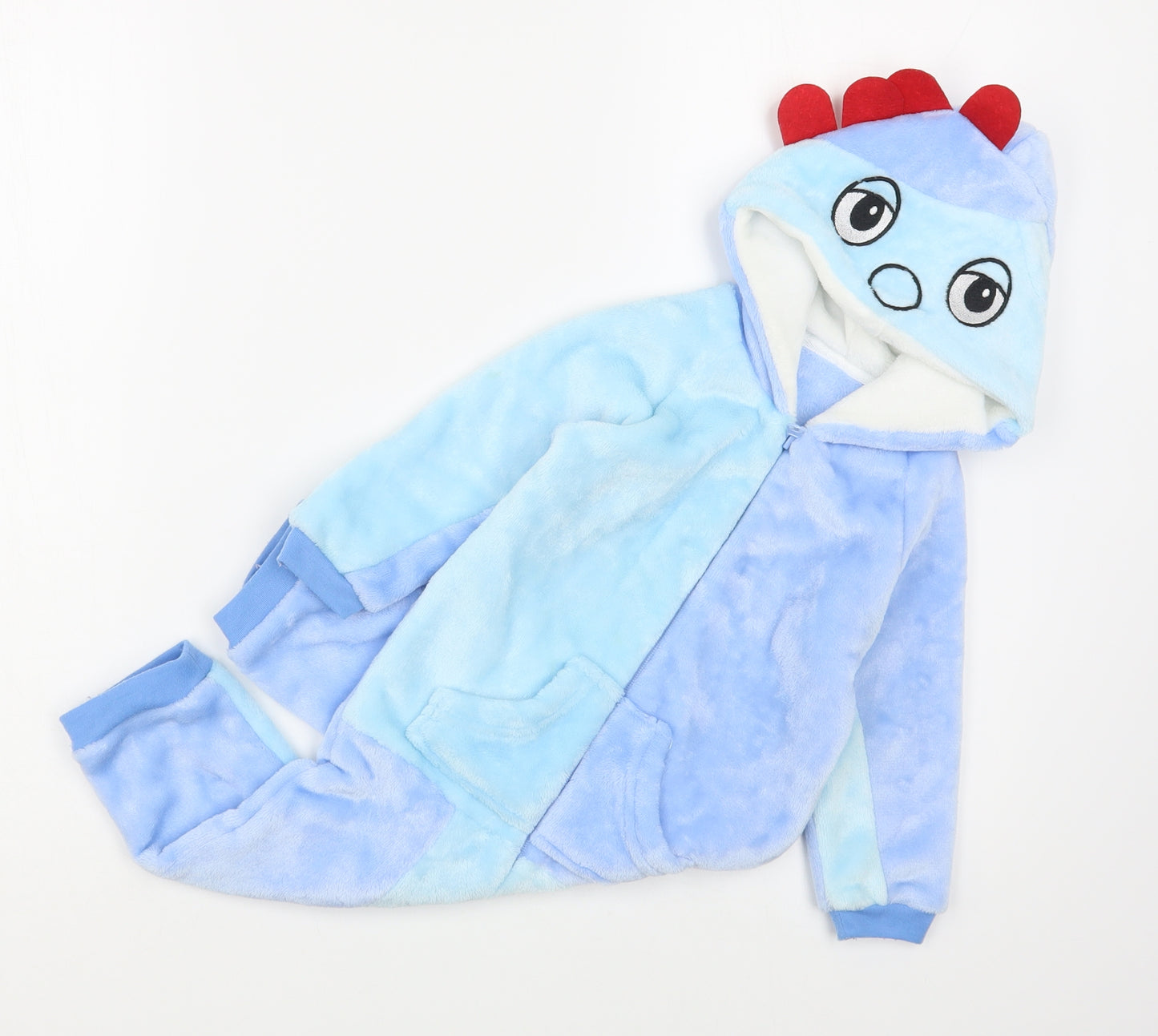 In The Night Garden Baby Blue Solid Polyester  One Piece Size 12-18 Months  Zip - Iggle Piggle Onesie