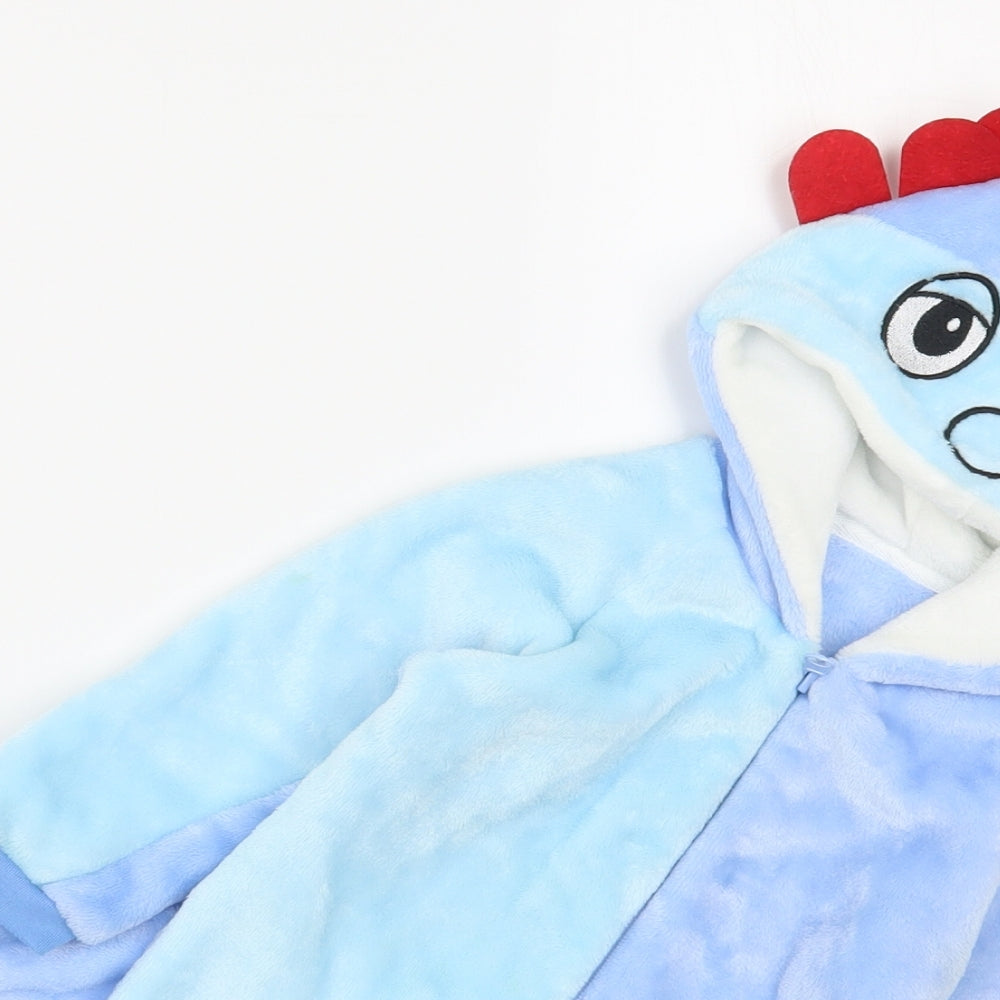 In The Night Garden Baby Blue Solid Polyester  One Piece Size 12-18 Months  Zip - Iggle Piggle Onesie