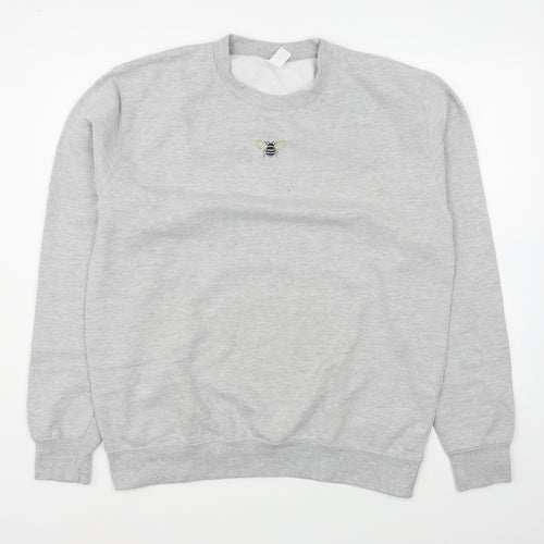 Preworn Womens Grey  Cotton Pullover Sweatshirt Size L  Pullover