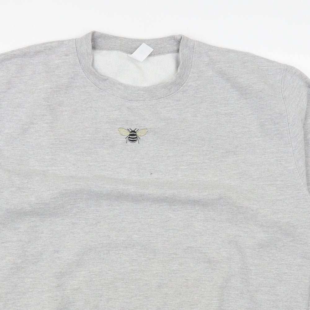 Preworn Womens Grey  Cotton Pullover Sweatshirt Size L  Pullover